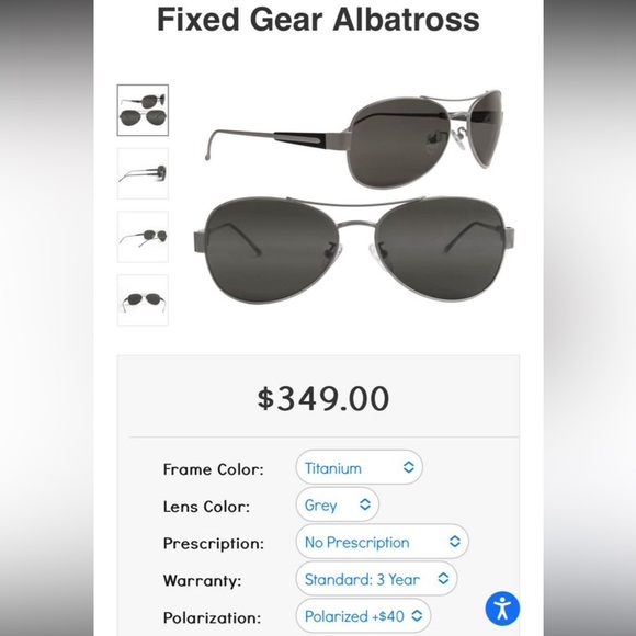 Scheyden Polarized Gold Titanium & Titanium Aviator Style Sunglasses - Picture 5 of 5